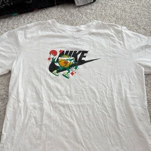 Nike White Tee with Colorful Graphic